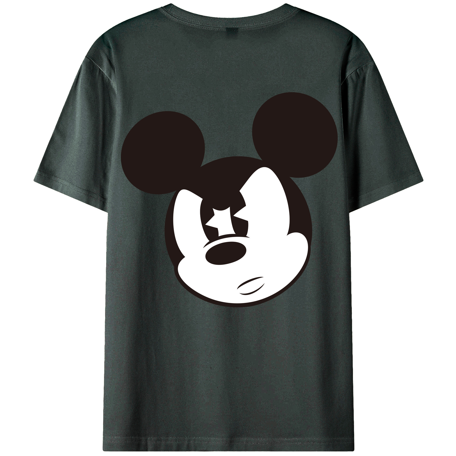 ミッキーマウス Mickey Mouse 綿100％ メンズ半袖Tシャツ（バックプリント） 通気性
